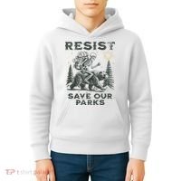 Resist Save Our Parks Alt Us National Parks Bear Kids Hoodie thumb 4