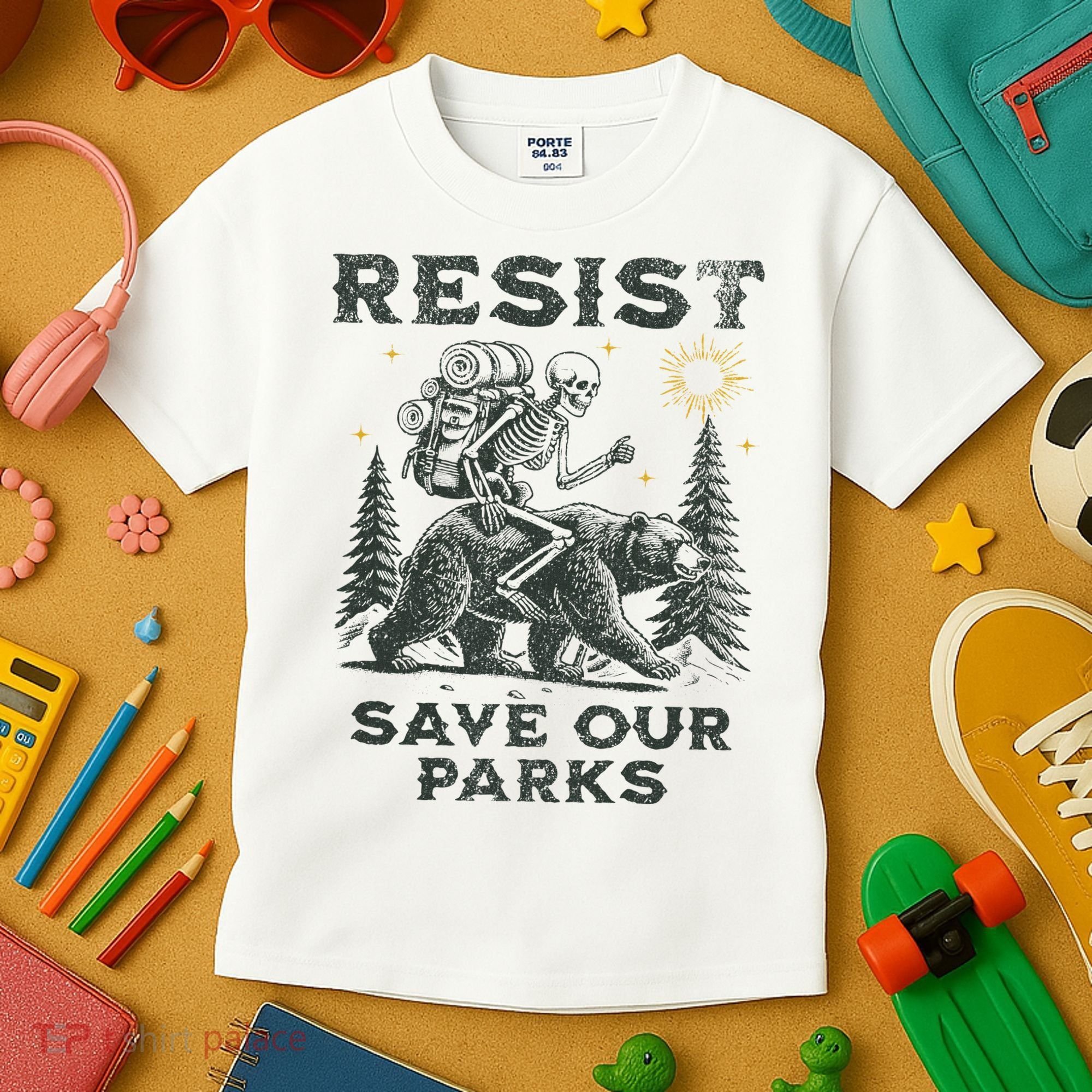 Resist Save Our Parks Alt Us National Parks Bear Kids T-Shirt