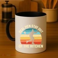 Real Stay Out Of The Kitchen Funny Pickleball Retro Cute Gift Coffee Mug thumb 4