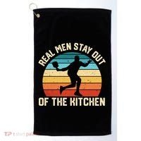 Real Stay Out Of The Kitchen Funny Pickleball Retro Cute Gift Golf Towel thumb 0