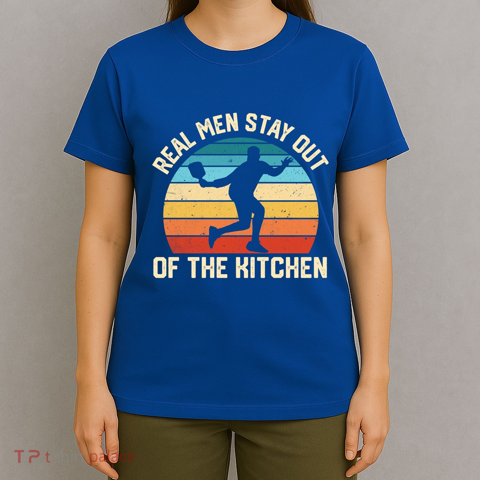Real Stay Out Of The Kitchen Funny Pickleball Retro Cute Gift T-Shirt