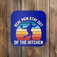 Real Stay Out Of The Kitchen Funny Pickleball Retro Cute Gift Coaster thumb 0