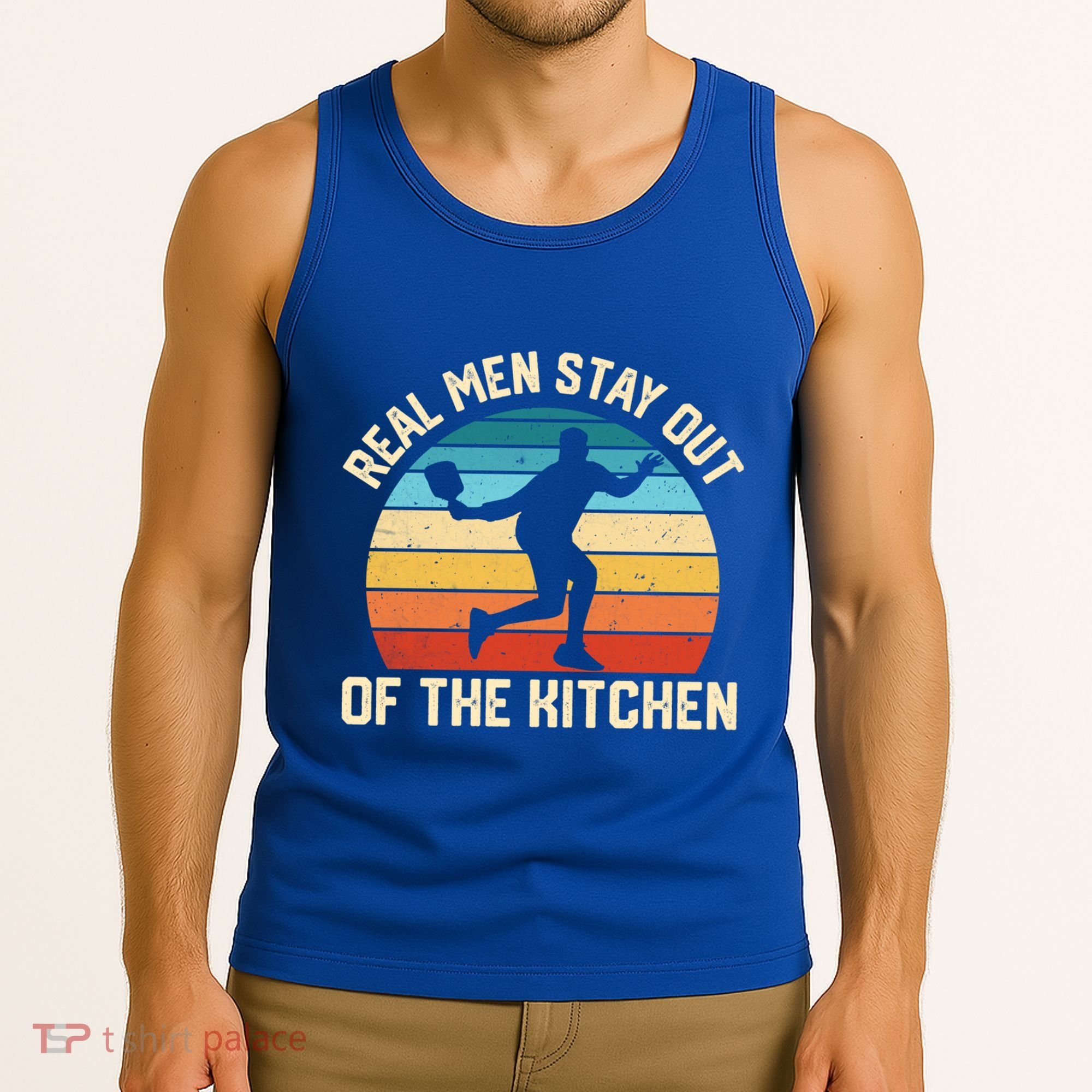 Real Stay Out Of The Kitchen Funny Pickleball Retro Cute Gift Tank Top