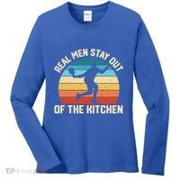 Real Stay Out Of The Kitchen Funny Pickleball Retro Cute Gift Women's Long Sleeve Shirt thumb 0