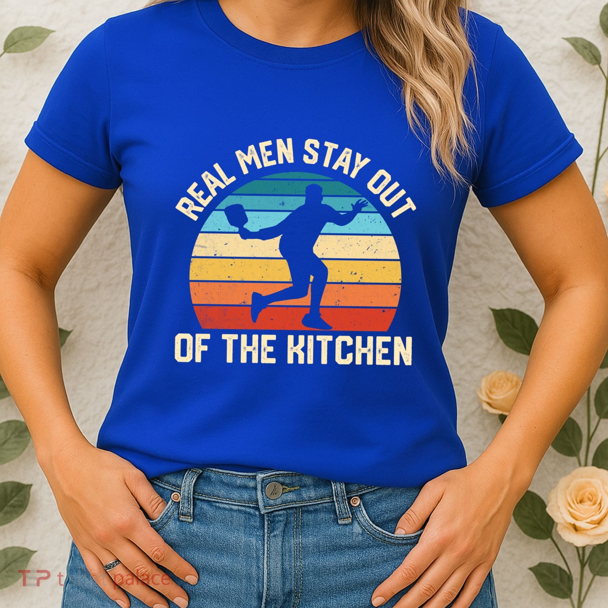 Real Stay Out Of The Kitchen Funny Pickleball Retro Cute Gift Women's T-Shirt