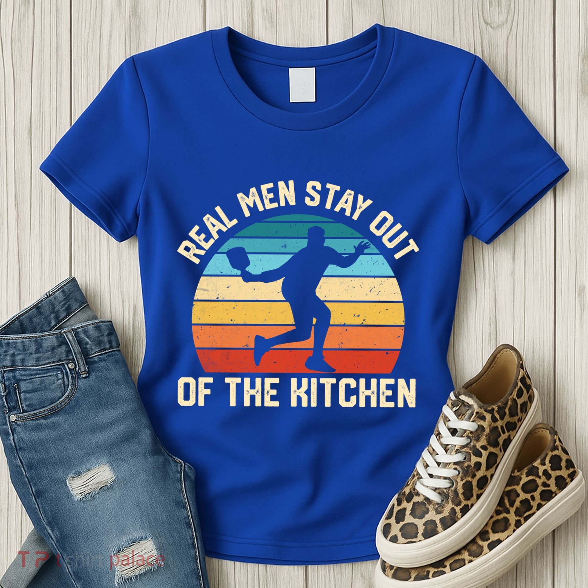 Real Stay Out Of The Kitchen Funny Pickleball Retro Cute Gift Women's T-Shirt
