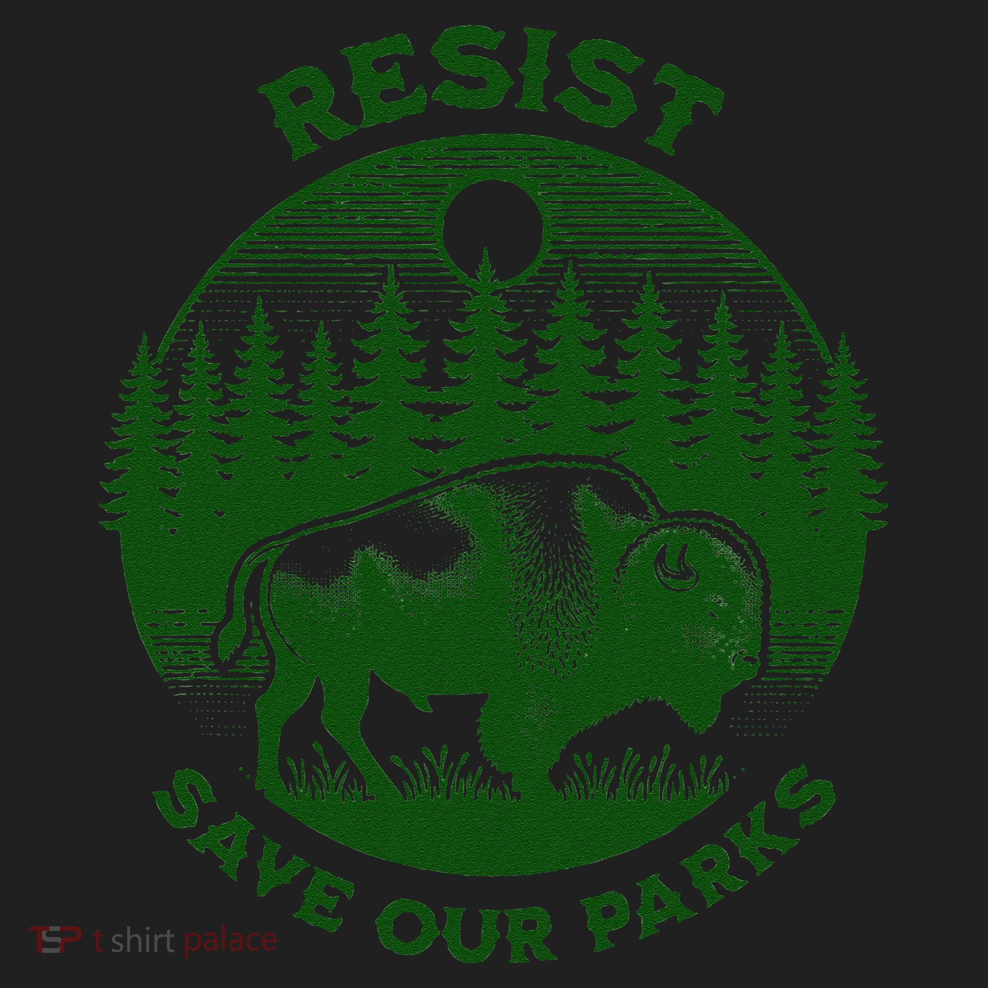 Resist Save Our Parks Bison Buffalo Women's Sweatshirt