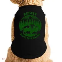 Resist Save Our Parks Bison Buffalo Doggie Tank thumb 0