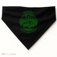 Resist Save Our Parks Bison Buffalo USA-Made Doggie Bandana thumb 0