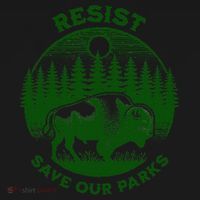 Resist Save Our Parks Bison Buffalo Bucket Hat thumb 4