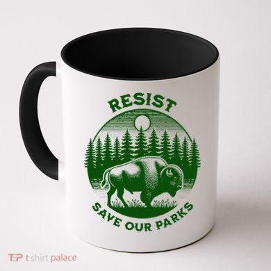 Resist Save Our Parks Bison Buffalo Coffee Mug