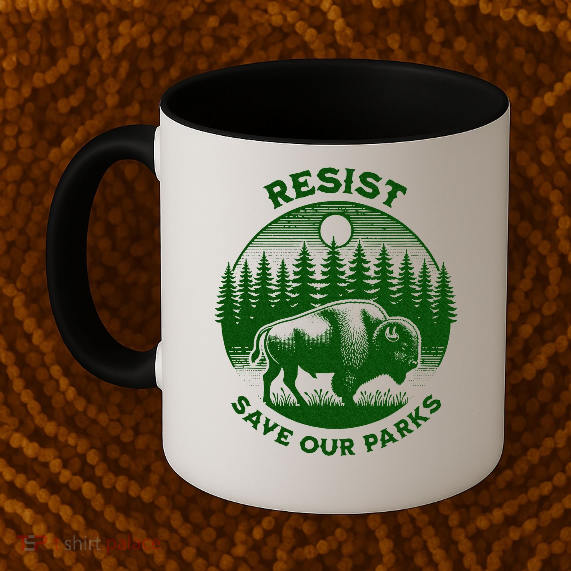 Resist Save Our Parks Bison Buffalo Coffee Mug