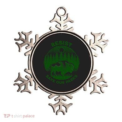 Resist Save Our Parks Bison Buffalo Ornament
