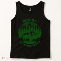Resist Save Our Parks Bison Buffalo Tank Top thumb 2