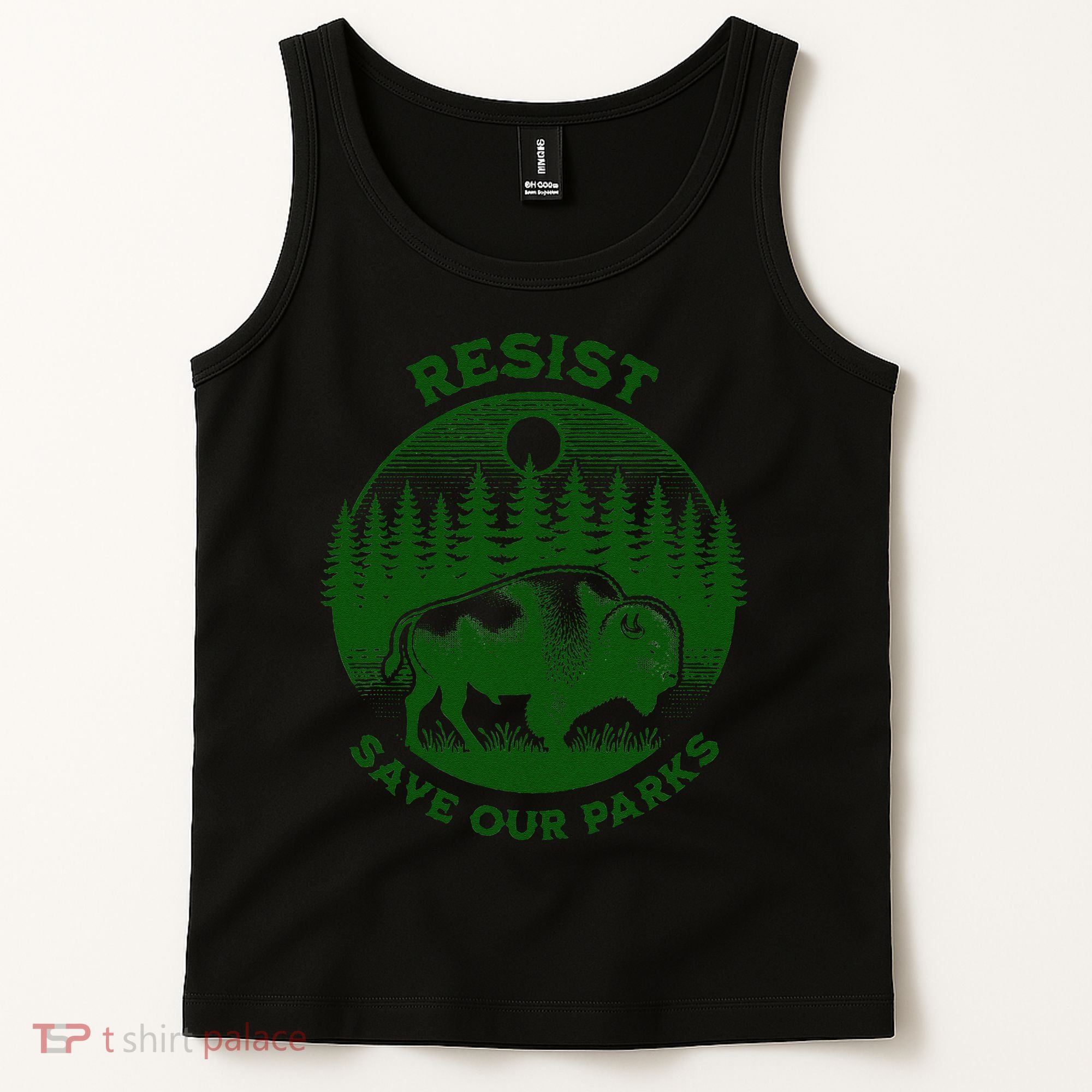 Resist Save Our Parks Bison Buffalo Tank Top