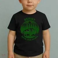 Resist Save Our Parks Bison Buffalo Toddler T-Shirt thumb 2