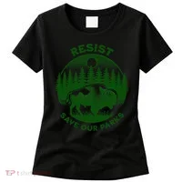 Resist Save Our Parks Bison Buffalo Women's T-Shirt thumb 0