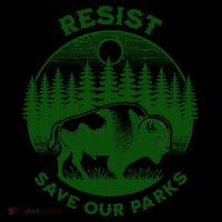 Resist Save Our Parks Bison Buffalo Women's T-Shirt thumb 6
