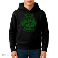 Resist Save Our Parks Bison Buffalo Kids Hoodie thumb 4