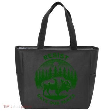 Resist Save Our Parks Bison Buffalo Tote Bag