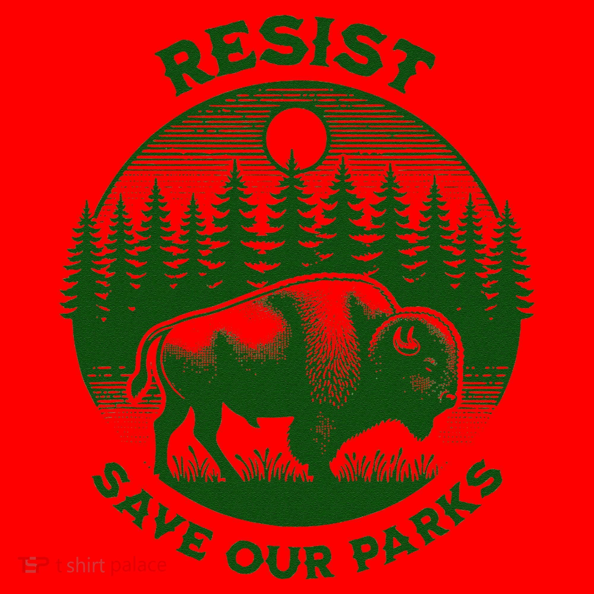 Resist Save Our Parks Bison Buffalo Santa Hat