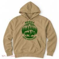 Resist Save Our Parks Bison Buffalo Hoodie thumb 0