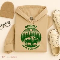 Resist Save Our Parks Bison Buffalo Hoodie thumb 4