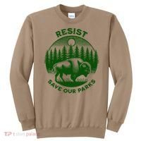 Resist Save Our Parks Bison Buffalo Sweatshirt thumb 0