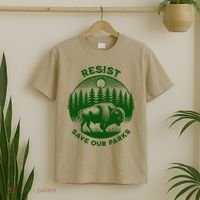 Resist Save Our Parks Bison Buffalo T-Shirt thumb 2