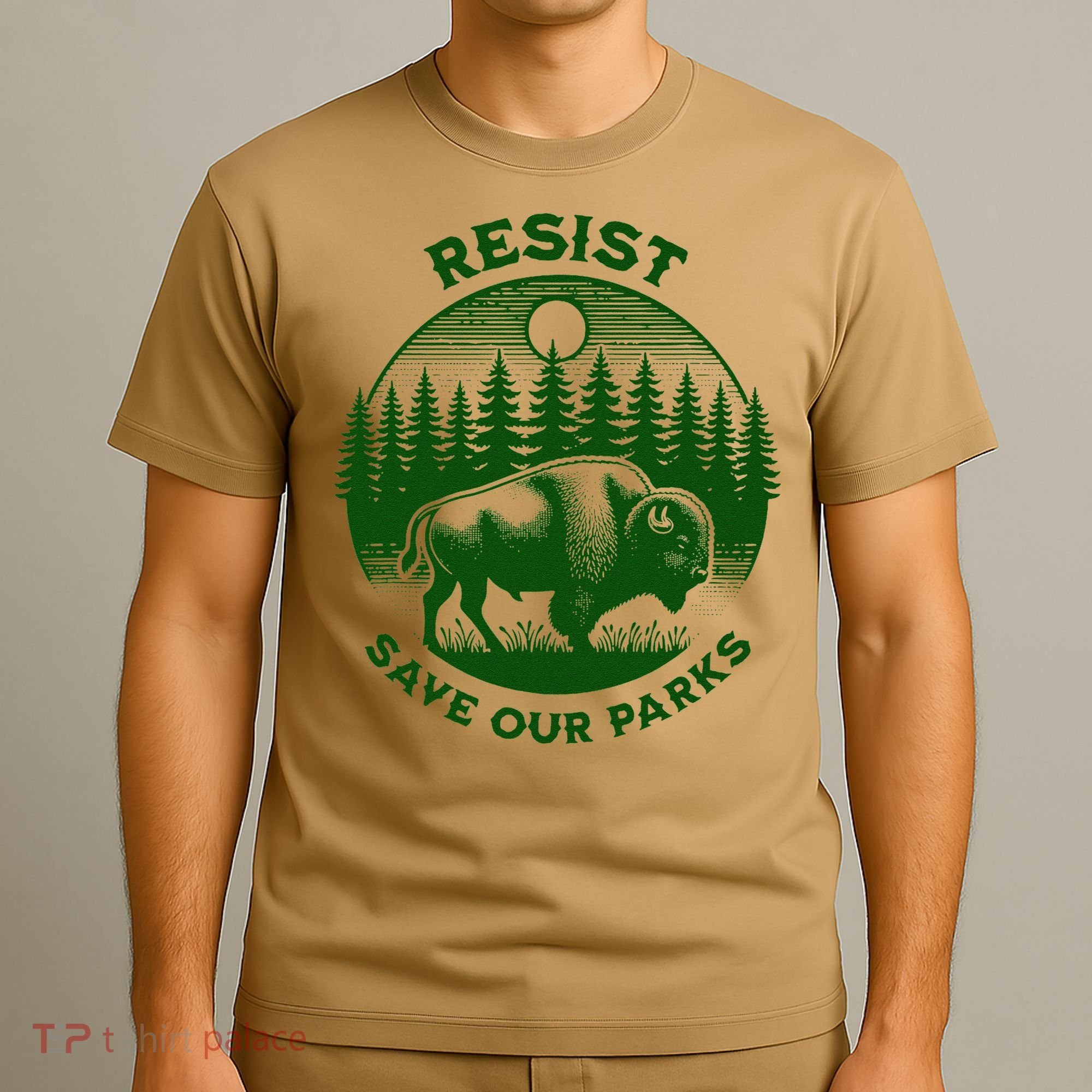 Resist Save Our Parks Bison Buffalo T-Shirt