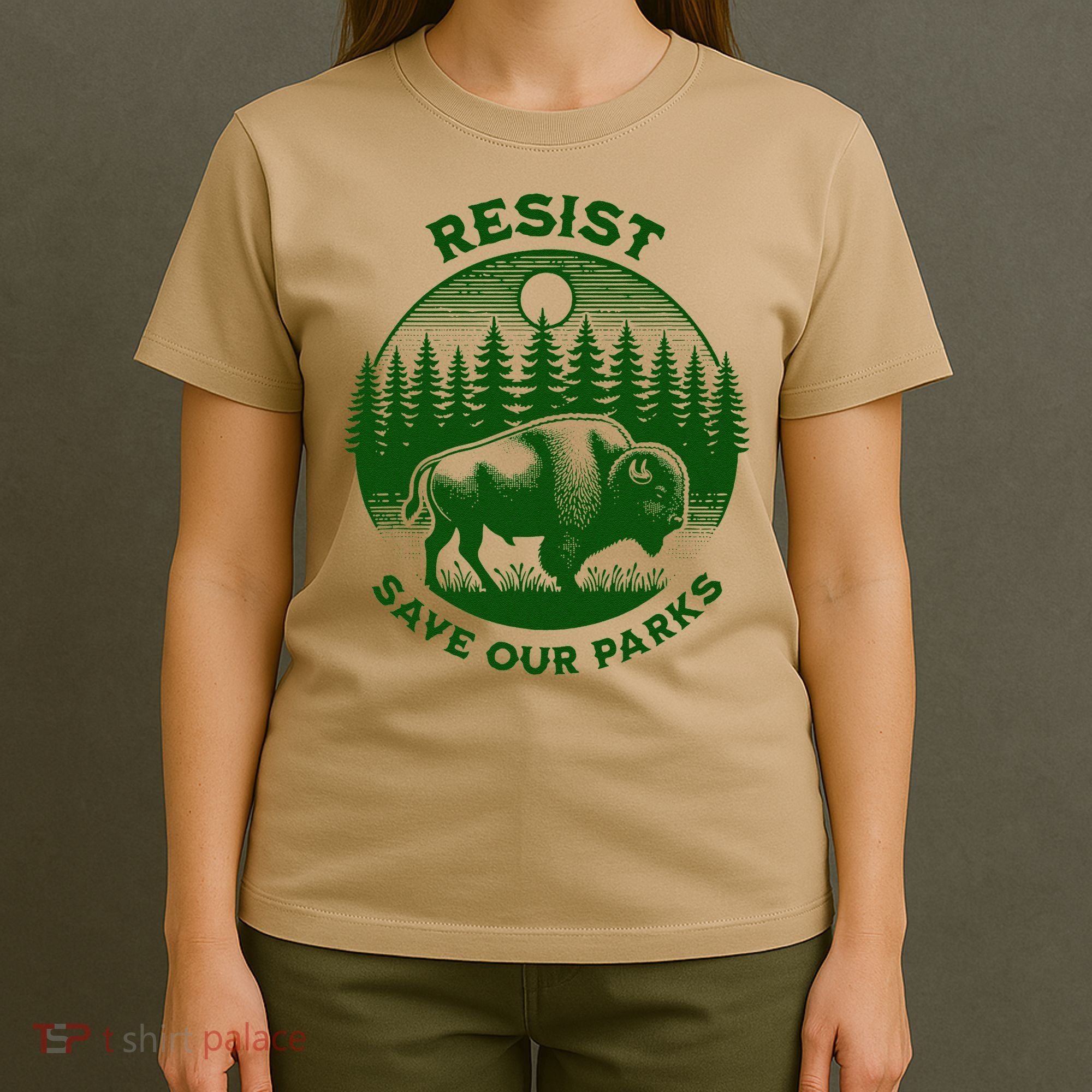 Resist Save Our Parks Bison Buffalo T-Shirt