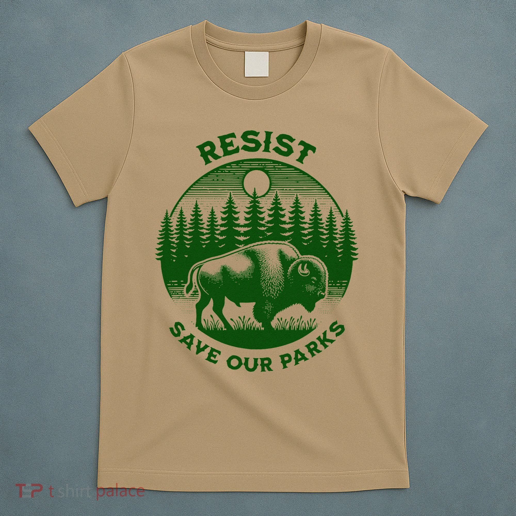 Resist Save Our Parks Bison Buffalo T-Shirt
