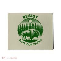 Resist Save Our Parks Bison Buffalo Mousepad thumb 0