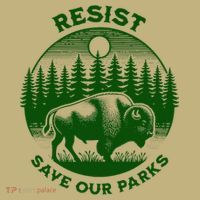 Resist Save Our Parks Bison Buffalo Mousepad thumb 1