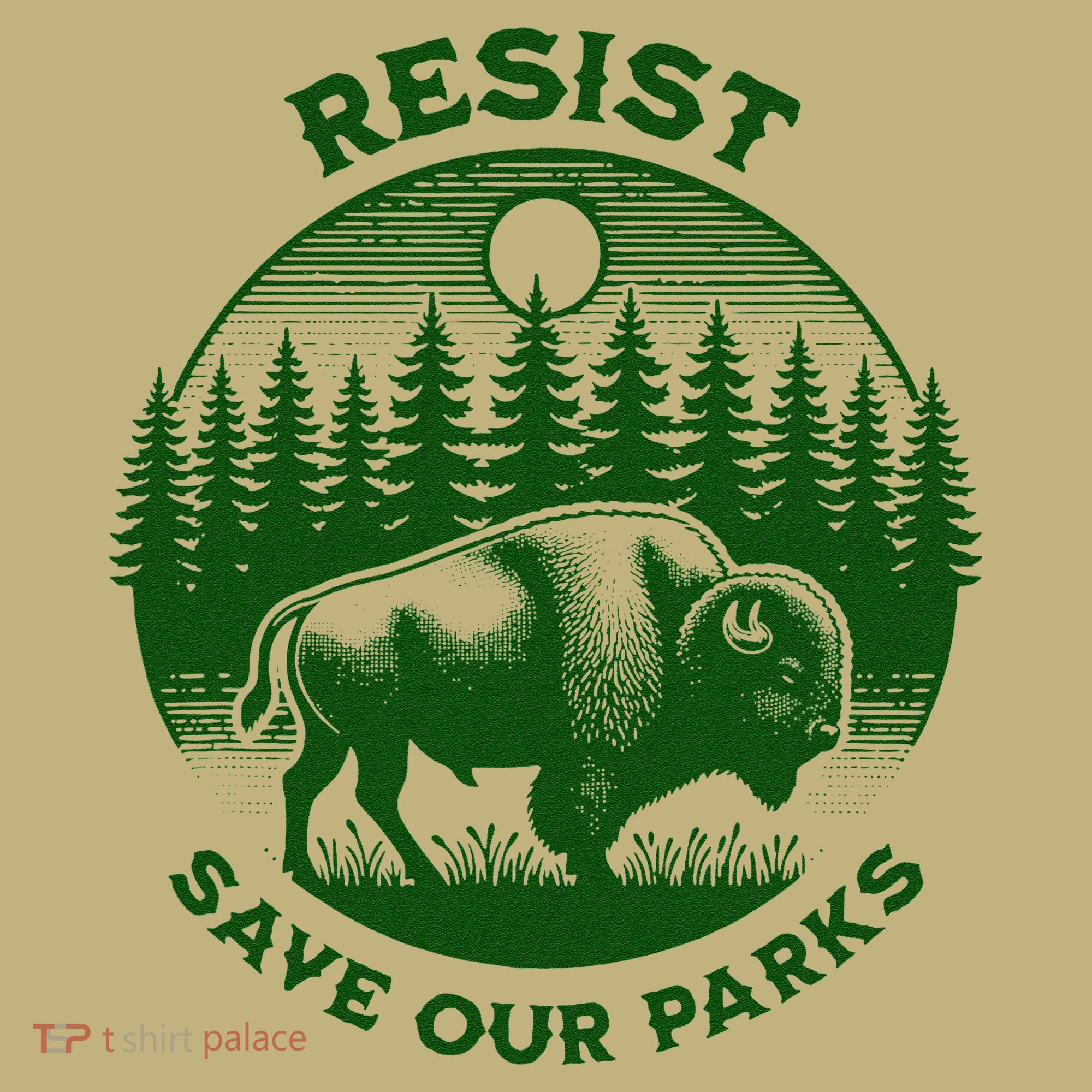 Resist Save Our Parks Bison Buffalo Mousepad