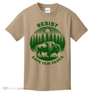 Resist Save Our Parks Bison Buffalo Kids T-Shirt