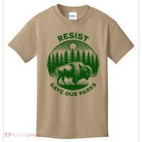 Resist Save Our Parks Bison Buffalo Kids T-Shirt thumb 0