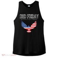R.E.D. Support Our Troops Wear Red On Friday Ladies PosiCharge Tri-Blend Wicking Tank thumb 0