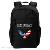 R.E.D. Support Our Troops Wear Red On Friday Backpack thumb 0