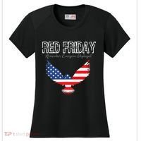 R.E.D. Support Our Troops Wear Red On Friday Women's Cooling Performance Crew T-Shirt thumb 0