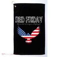 R.E.D. Support Our Troops Wear Red On Friday Golf Towel thumb 0