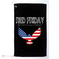 R.E.D. Support Our Troops Wear Red On Friday Golf Towel thumb 0