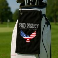 R.E.D. Support Our Troops Wear Red On Friday Golf Towel thumb 2