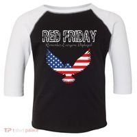 R.E.D. Support Our Troops Wear Red On Friday Toddler Fine Jersey T-Shirt thumb 0