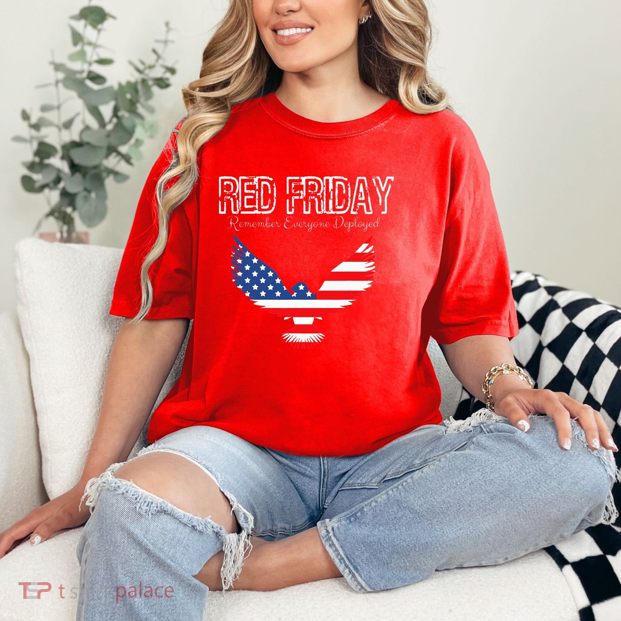 R.E.D. Support Our Troops Wear Red On Friday Comfort Colors T-Shirt