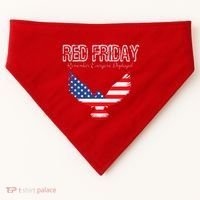 R.E.D. Support Our Troops Wear Red On Friday USA-Made Doggie Bandana thumb 0