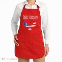 R.E.D. Support Our Troops Wear Red On Friday Apron thumb 2