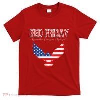 R.E.D. Support Our Troops Wear Red On Friday T-Shirt thumb 0