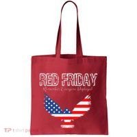 R.E.D. Support Our Troops Wear Red On Friday Tote Bag thumb 0