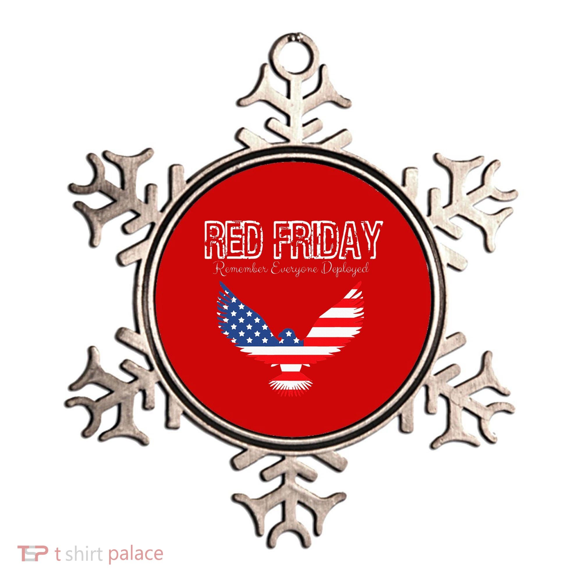 R.E.D. Support Our Troops Wear Red On Friday Ornament